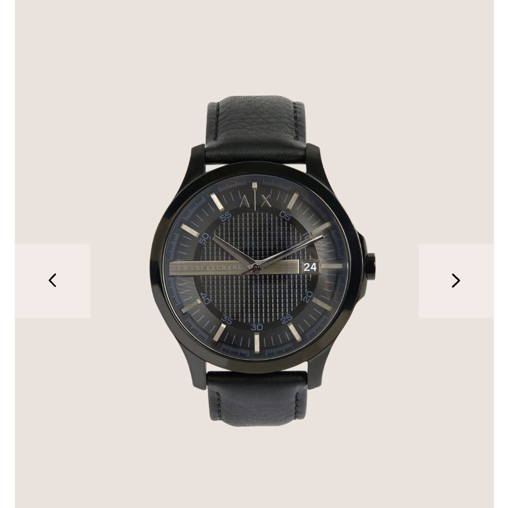 ARMANI EXCHANGE BLACK TEXTURED DIAL WATCH